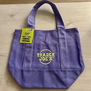 Trader Joe's Purple Mini Canvas Tote